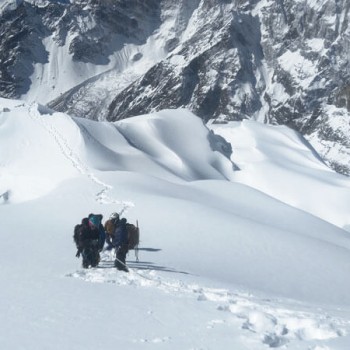 On the way of Lobuche Peak Climbing