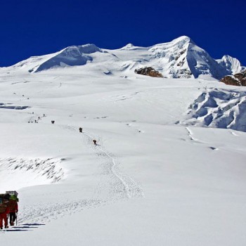 Skiing Piste of Mera Peak Everest Region Himalaya Nepal